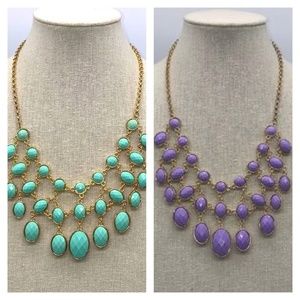 Reversible Faceted Tiered Statement Necklace